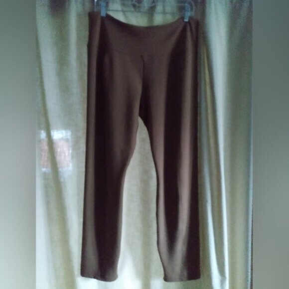 Harve Benard Tan Stretch Pants and Emma James Black, Pink and Tan Floral Blouse - Picture 3 of 8